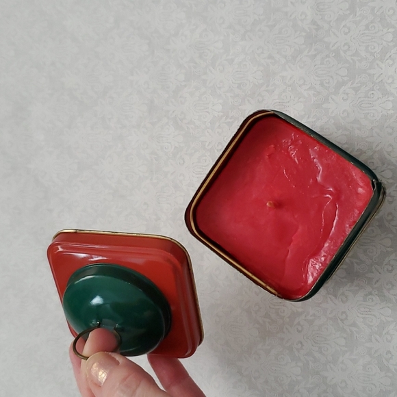 Christmas Candle Tin Currier & Ives 1991 VTG Decor Cinnamon Scent Winter - Picture 4 of 14